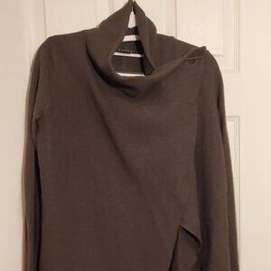 Tahari Shawl Cardigan, Moss Green, Small, Merino Blend